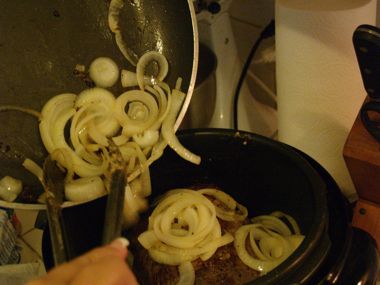 add onions to pot