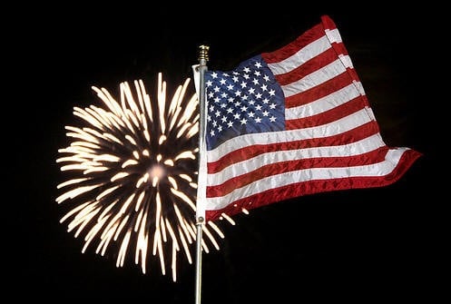 american flag fireworks