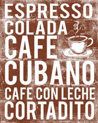 Cuban coffee subway art print poster